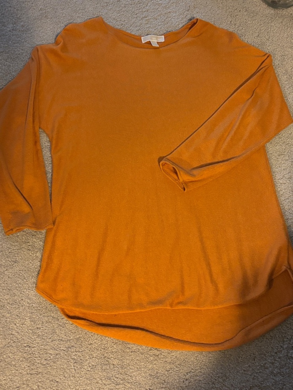 Michael Kors Mustard-ish Orange Long Sleeve Sweater Tunic Top